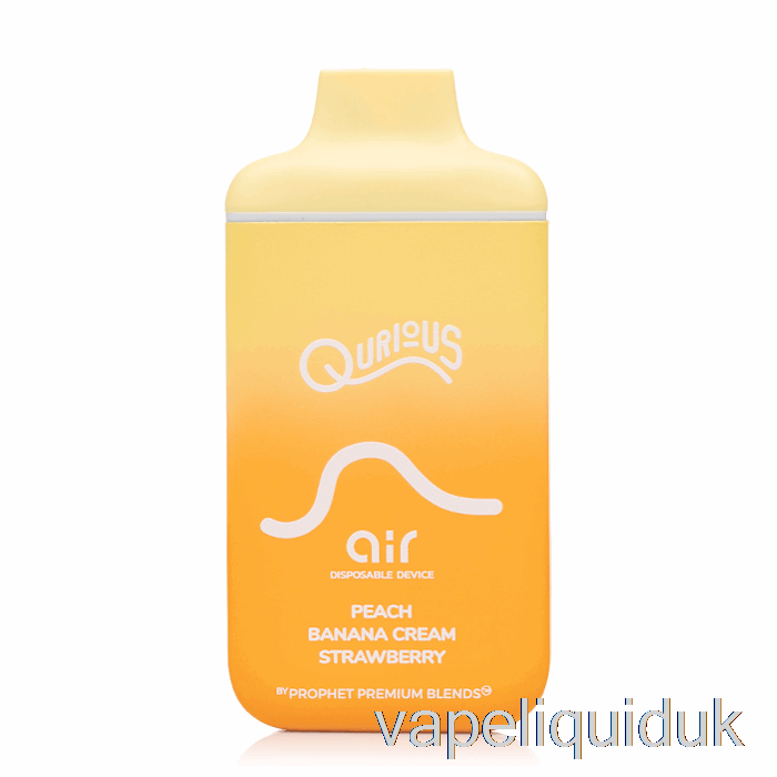 Qurious Air 6000 Disposable Peach Banana Cream Strawberry Vape Juice